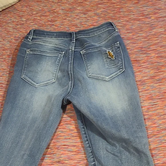 Black Daisy Billie Jegging with Gold Patch Detailing, size 9/29 - Picture 4 of 9